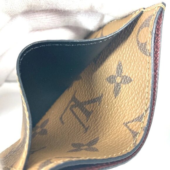 LOUIS VUITTON M83691 Monogram reverse Card Case Porte Cult-Simple Holder Unused - Picture 11 of 13